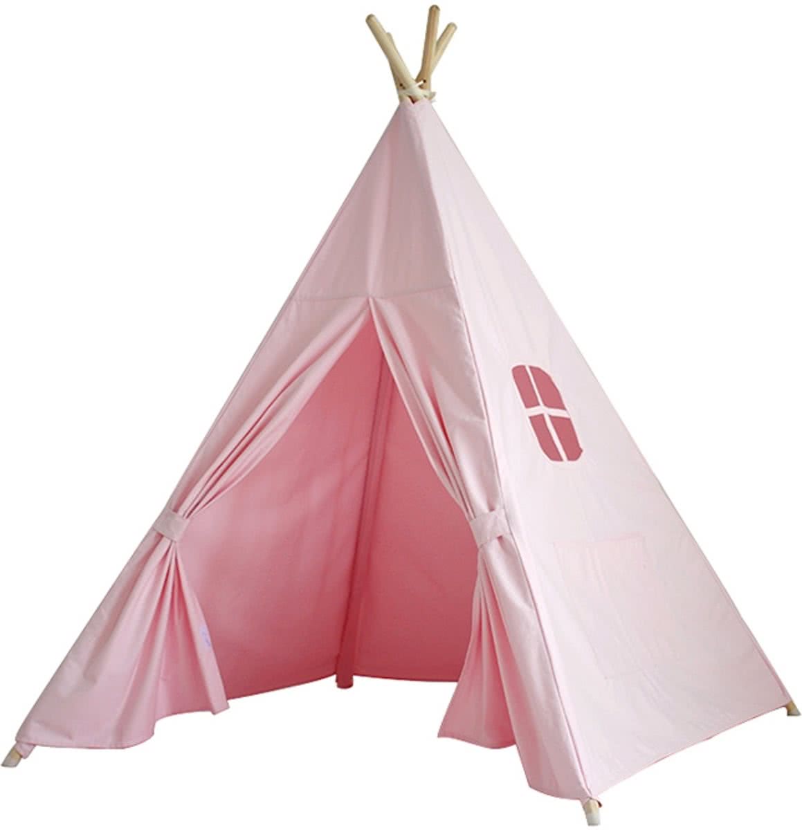 Kindertipi tipi roze - wigwam - indianentent - speeltent| 100% katoen